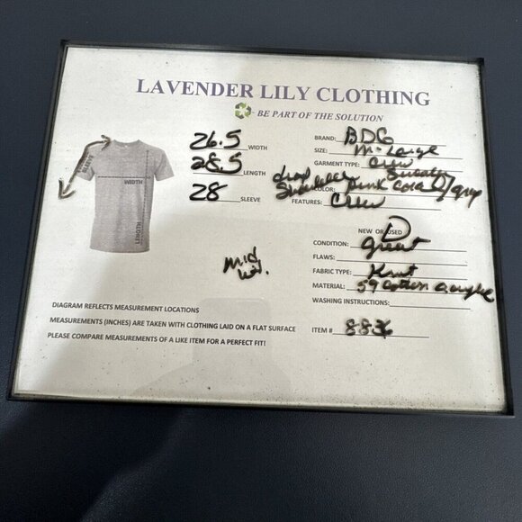 BDG Men's L Crew Sweater Pink Coral Gray Marled - Picture 14 of 14